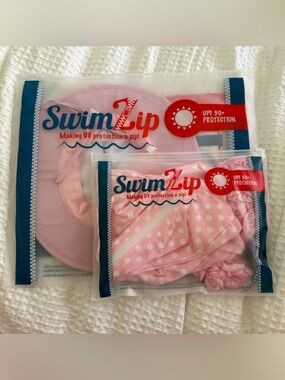 Baby Girl Pink Polka Dot UPF Swim Set by Swimzip